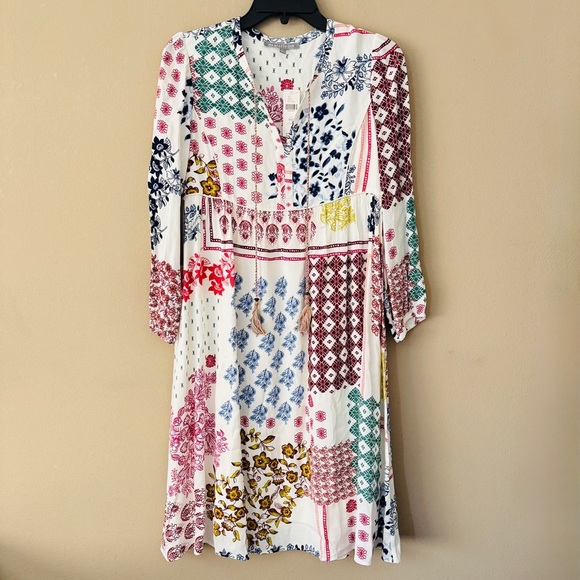 NWT Anthropologie Daniel Rainn Westerly Patchwork Midi Dress Size XSP - Picture 5 of 14